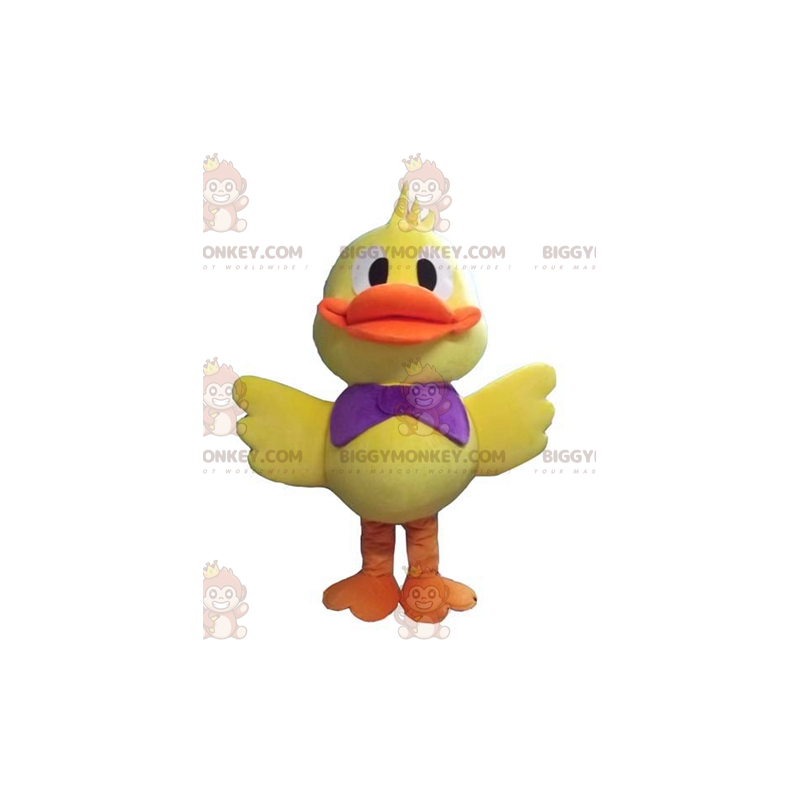Big Yellow and Orange Duck Chick BIGGYMONKEY™ maskotdräkt -