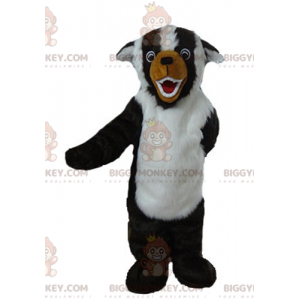 Traje de mascote de cachorro BIGGYMONKEY™ todo preto e branco e