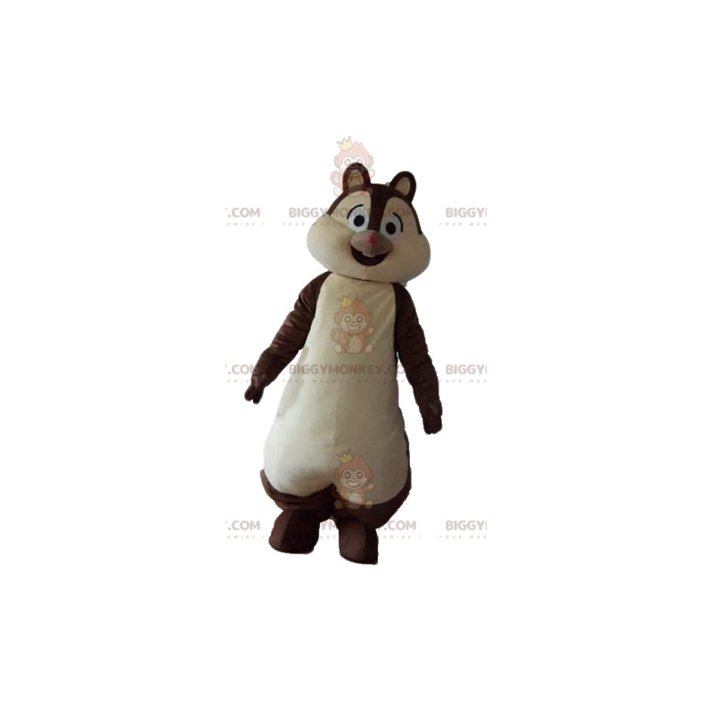 Costume de mascotte BIGGYMONKEY™ d'écureuil marron et blanc de