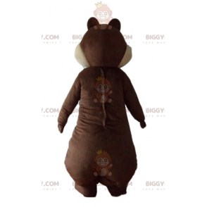 Costume de mascotte BIGGYMONKEY™ d'écureuil marron et blanc de