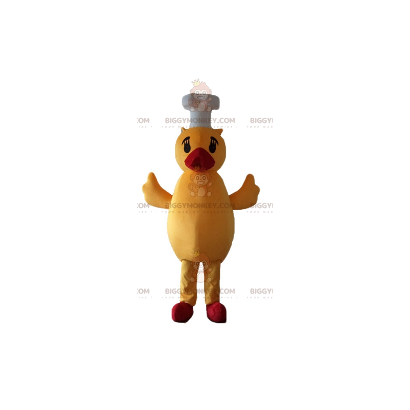 BIGGYMONKEY™ Chick Yellow and Red Duck Mascot Costume with Chef