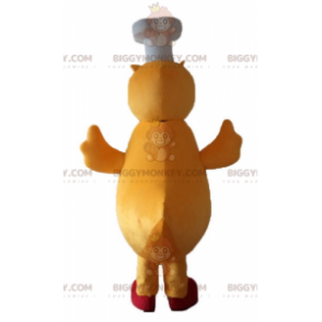 Costume de mascotte BIGGYMONKEY™ de canard jaune et rouge de