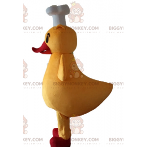 BIGGYMONKEY™ Chick gul og rød andemaskotkostume med kokkehat -