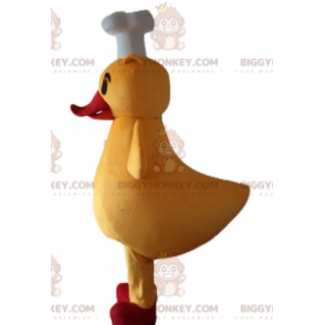 Costume de mascotte BIGGYMONKEY™ de canard jaune et rouge de