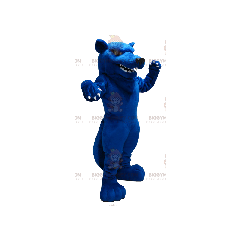 BIGGYMONKEY™ jättiläismäisen näköinen sininen rotan maskottiasu
