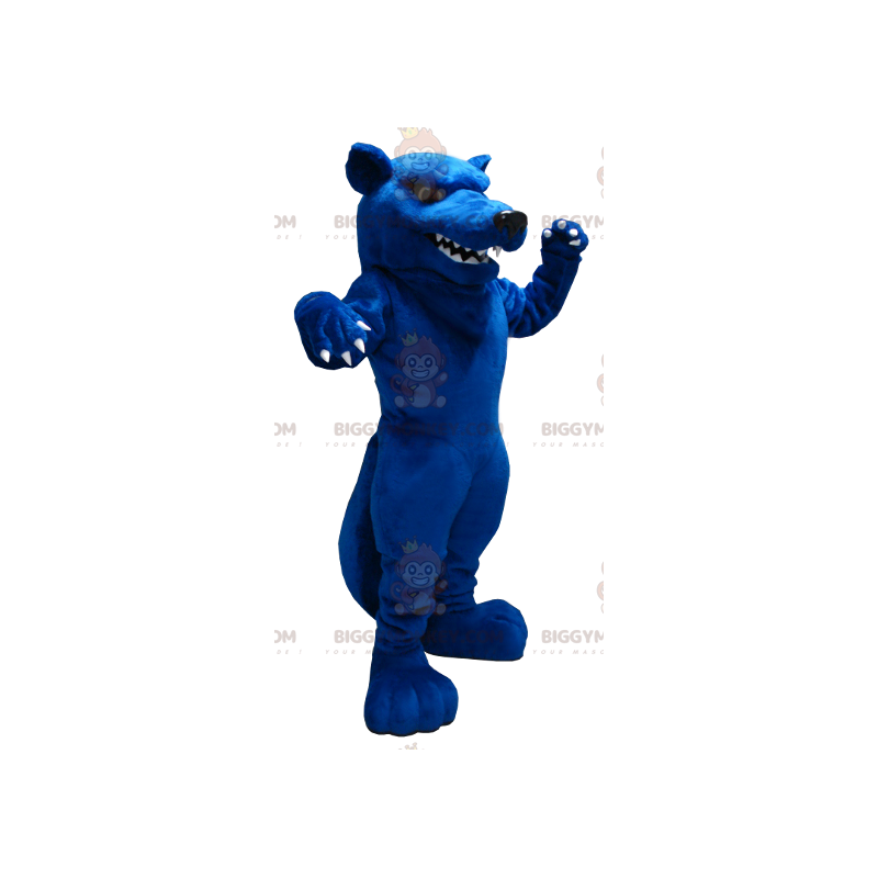 BIGGYMONKEY™ Traje de mascote de rato azul com aparência