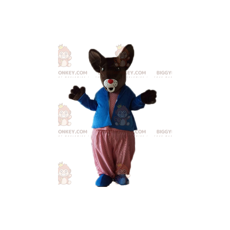 BIGGYMONKEY™ Fat Brown Mouse Rat Mascot-kostuum in kleurrijke