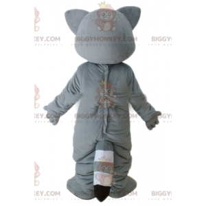 Costume de mascotte BIGGYMONKEY™ de raton laveur gris noir et