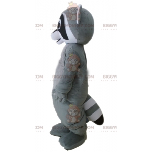 Disfraz de mascota BIGGYMONKEY™ de mapache gris blanco y negro