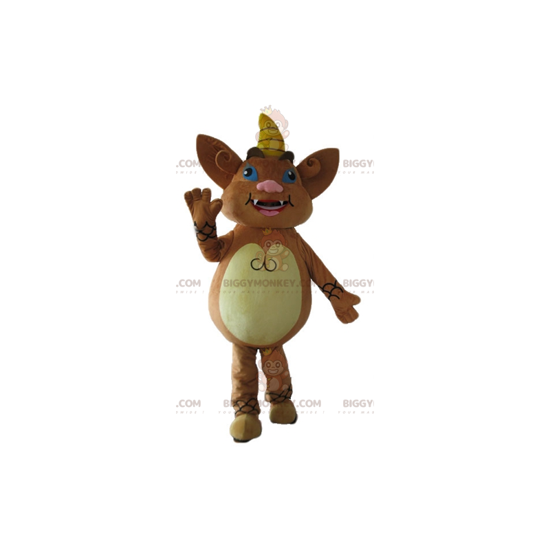 Kostým maskota Little Monster Gnome Brown Creature BIGGYMONKEY™