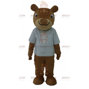 BIGGYMONKEY™ Disfraz de mascota de ardilla marrón sonriente con