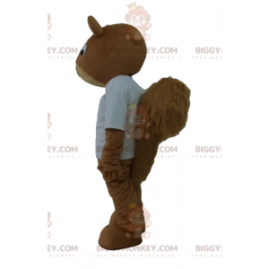 BIGGYMONKEY™ Mascottekostuum van lachende bruine eekhoorn met