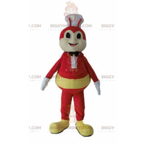 BIGGYMONKEY™ Disfraz de mascota mosca insecto amarillo y rojo
