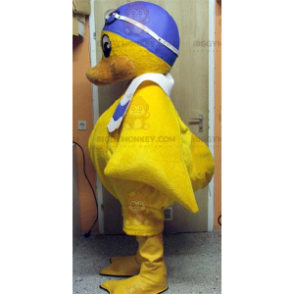 Traje de mascote amarelo pintinho BIGGYMONKEY™ com touca de