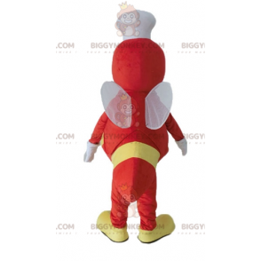 BIGGYMONKEY™ Disfraz de mascota mosca insecto amarillo y rojo
