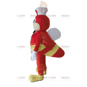 BIGGYMONKEY™ Yellow and Red Bug Fly Mascot Costume with Hat -