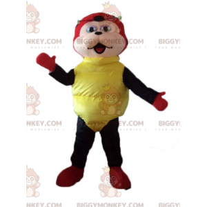 Costume da mascotte BIGGYMONKEY™ Coccinella a pois giallo nero