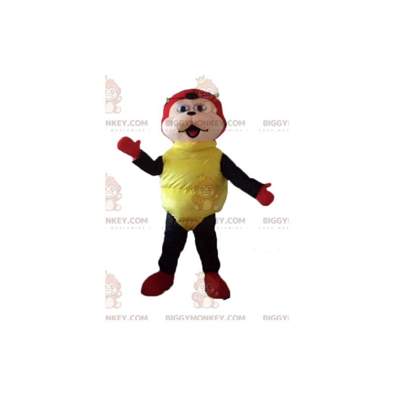 Red Black Yellow Polka Dot Ladybug BIGGYMONKEY™ Mascot Costume