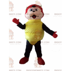 Costume da mascotte BIGGYMONKEY™ Coccinella a pois giallo nero