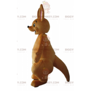 Very Funny and Smiling Brown Kangaroo BIGGYMONKEY™ Mascot