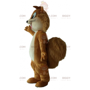 BIGGYMONKEY™ Smiling Hairy Brown And Tan Squirrel Mascot