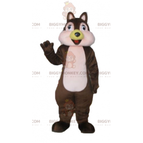 Tic or Tac Brown and Pink Squirrel BIGGYMONKEY™ Mascot Costume