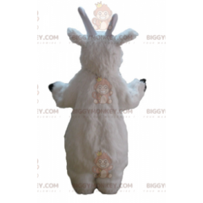 BIGGYMONKEY™ Helhårig Cabri White Goat-maskotdräkt -