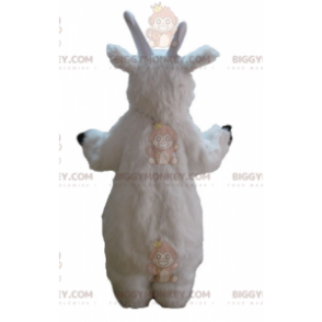 Costume de mascotte BIGGYMONKEY™ de bouc de chèvre blanche de