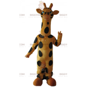 Costume de mascotte BIGGYMONKEY™ de girafe jaune et noire