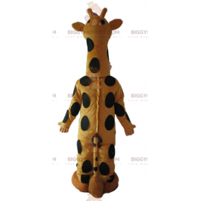 Costume de mascotte BIGGYMONKEY™ de girafe jaune et noire