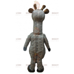 Costume de mascotte BIGGYMONKEY™ de girafe grise et blanche