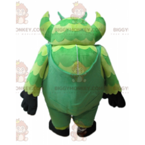 BIGGYMONKEY™ costume mascotte di mostro verde in tuta molto