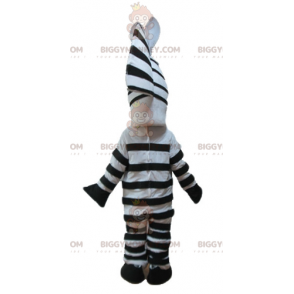 BIGGYMONKEY™ mascot costume of the famous zebra Marty from the