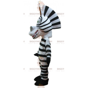 BIGGYMONKEY™ mascot costume of the famous zebra Marty from the