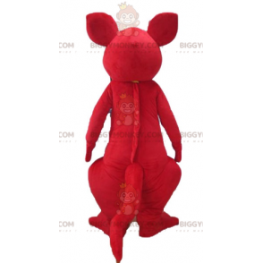 Costume de mascotte BIGGYMONKEY™ de kangourou rouge et blanc