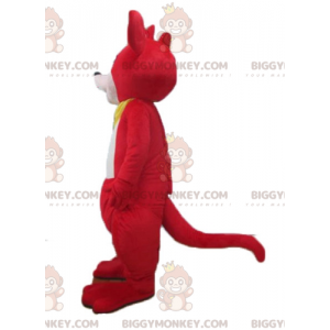 BIGGYMONKEY™ Mascot Costume Red & White Kangaroo With Yellow