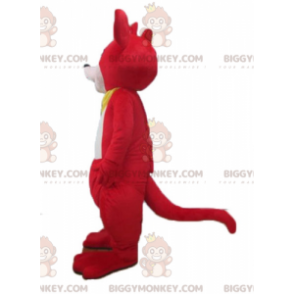 BIGGYMONKEY™ Costume da mascotte Canguro rosso e bianco con