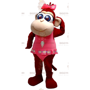 Cute Blue Eyed Brown Monkey BIGGYMONKEY™ Mascot Costume –