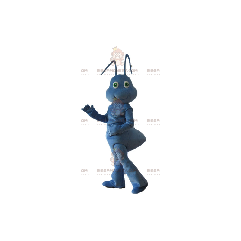 Bardzo urocza i uśmiechnięta niebieska mrówka kostium maskotka