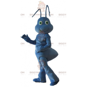 Bardzo urocza i uśmiechnięta niebieska mrówka kostium maskotka