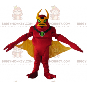 Costume de mascotte BIGGYMONKEY™ de robot rouge et jaune de