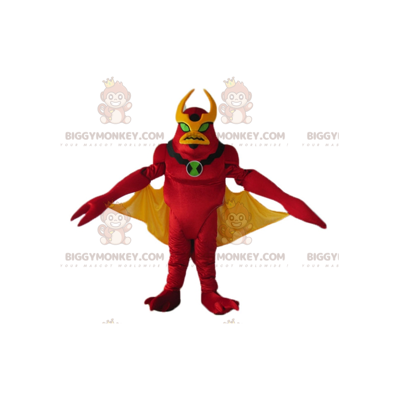 Alien Toy Red and Yellow Robot BIGGYMONKEY™ Mascot Costume –