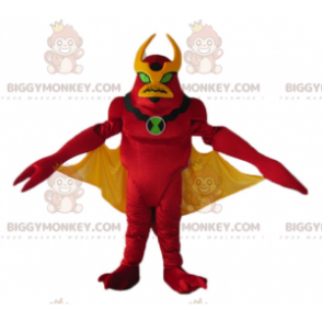 Alien Toy Red and Yellow Robot BIGGYMONKEY™ Mascot Costume –