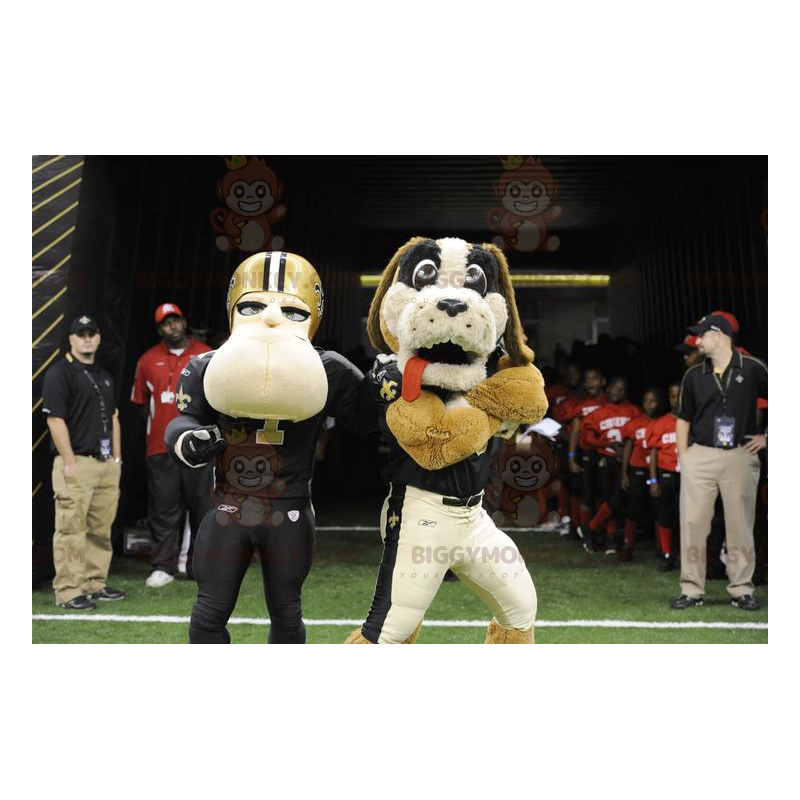 BIGGYMONKEY™ Hunde- und American-Footballer-Maskottchen-Kostüm