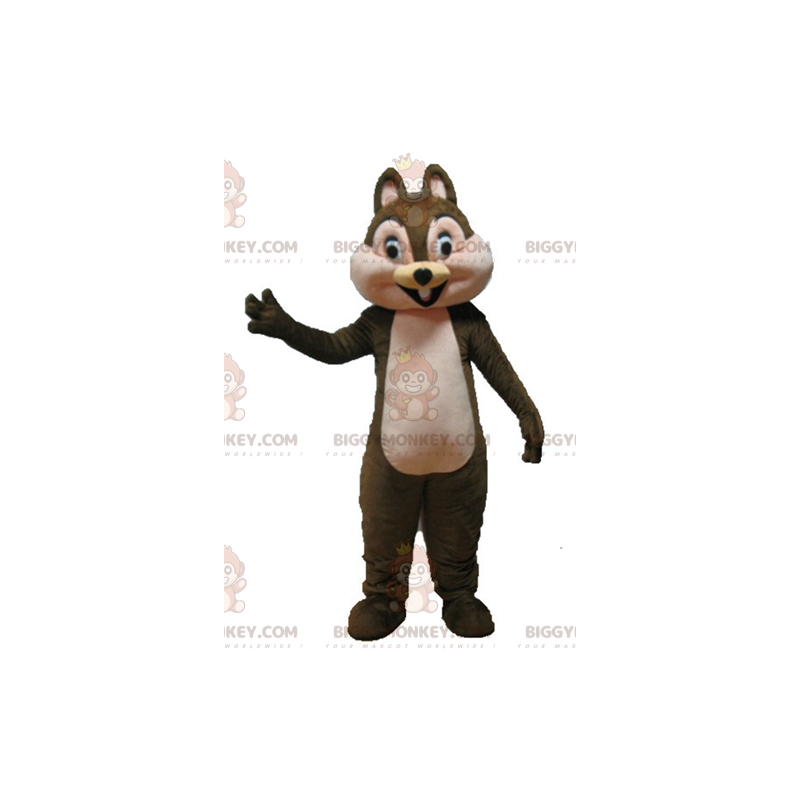 Costume de mascotte BIGGYMONKEY™ de Tic ou Tac écureuil marron