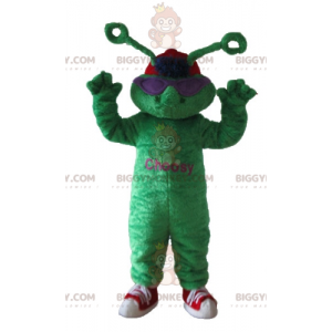 BIGGYMONKEY™ Alien Green Frog -maskottiasu antenneilla -