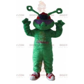 BIGGYMONKEY™ Alien Green Frog Maskotdräkt med antenner -