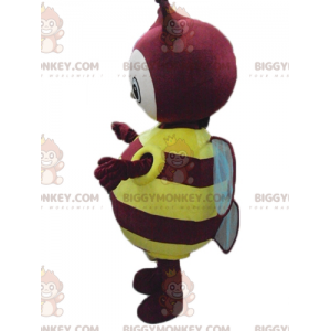 Cute Round Plump Yellow And Red Insect BIGGYMONKEY™ Mascot
