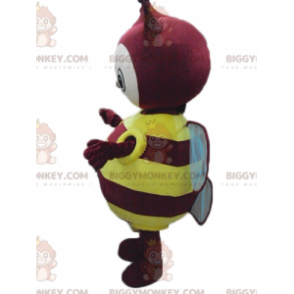 Cute Round Plump Yellow And Red Insect BIGGYMONKEY™ Mascot