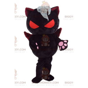 BIGGYMONKEY™ Costume da mascotte Gatto malvagio con occhi e ali